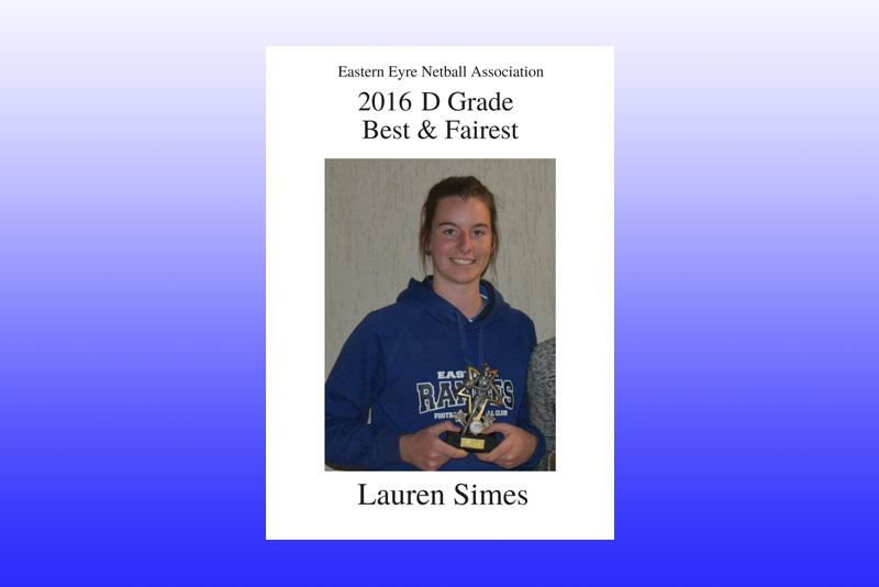 Lauren Simes 2016 D Grade B&F