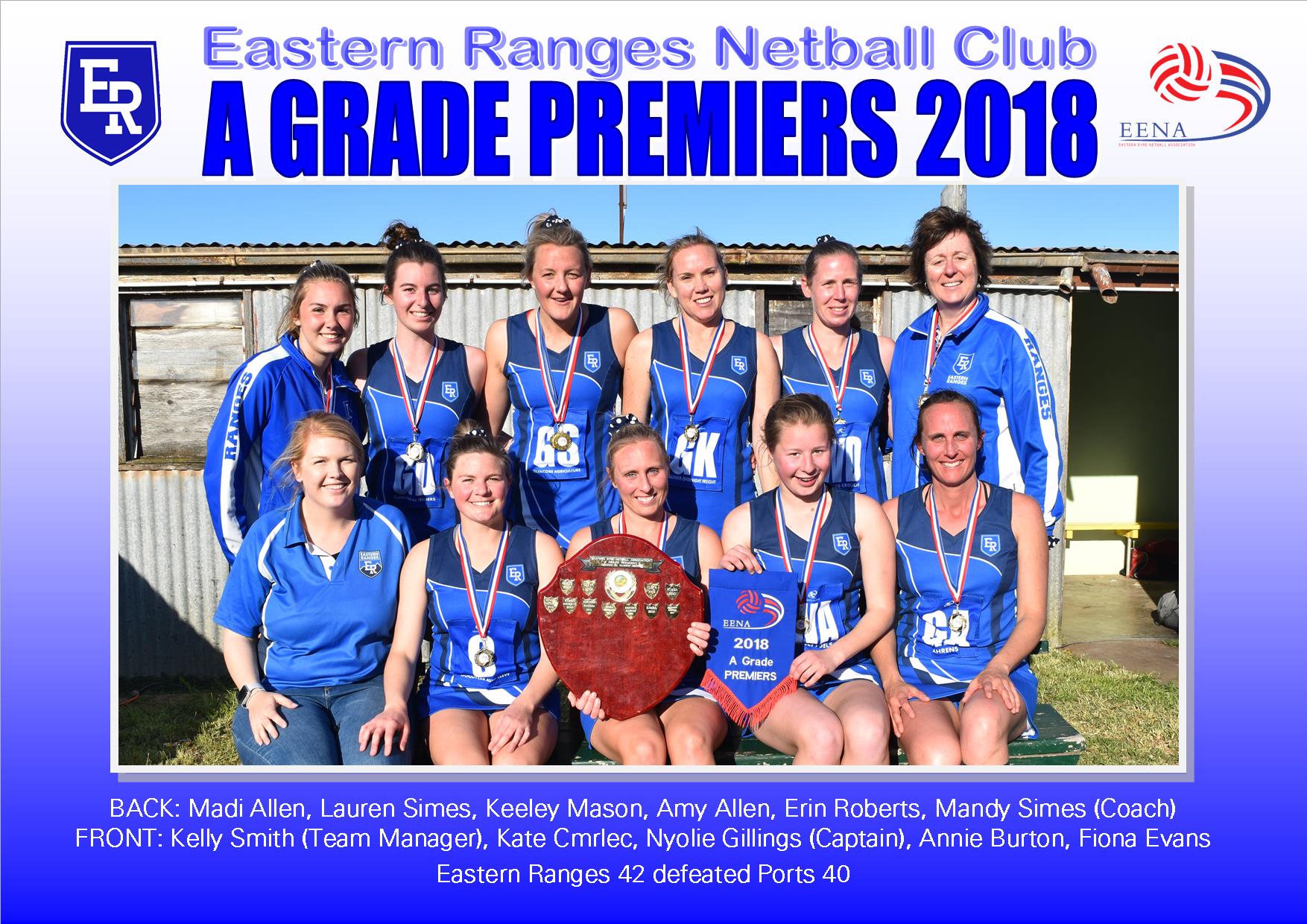 2018 A Grade Premiers